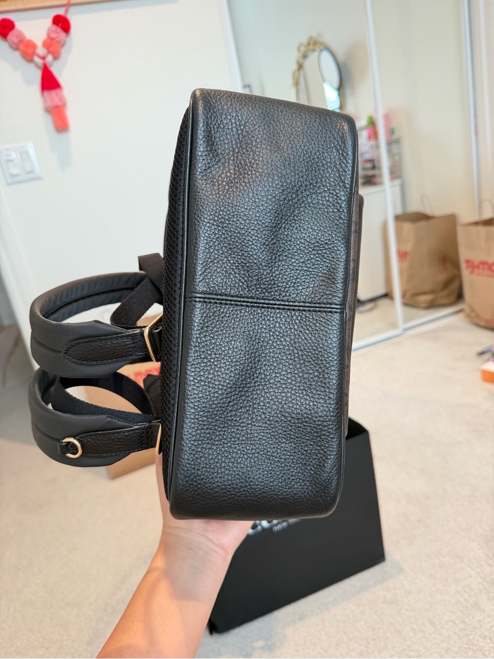 Coach Brown Signature Mini Backpack with Black Trim - Picture 5 of 13